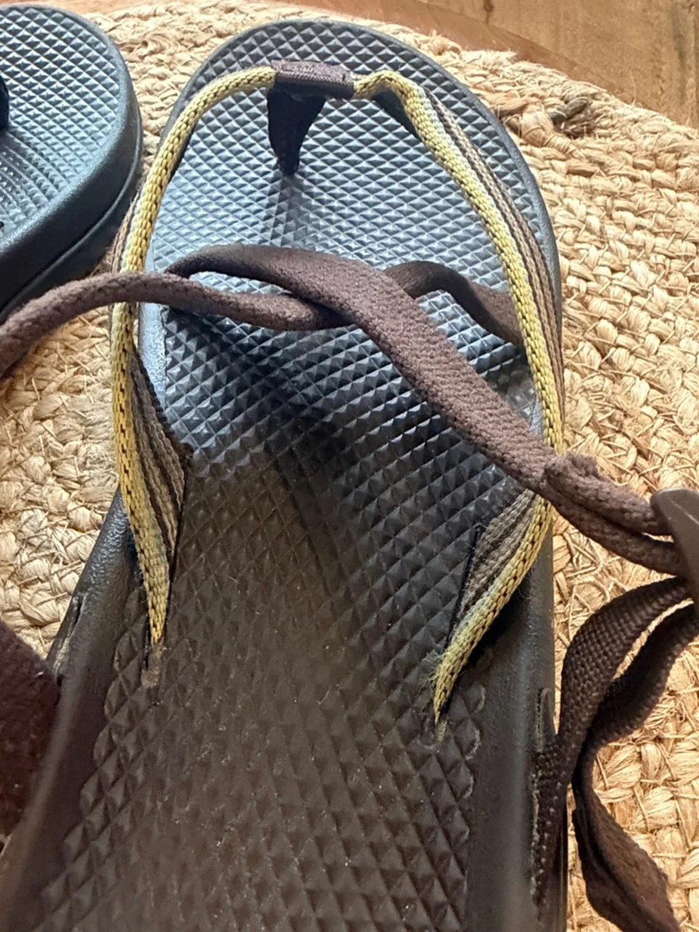 Chaco women’s hipthong  ecotread brown stripe circus backless sandal size 9 - Picture 13 of 15